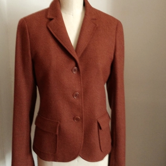 CHRISTMAS #5 THEORY Princess Seam USA made Wool Blazer NWOT COPY - Picture 2 of 7